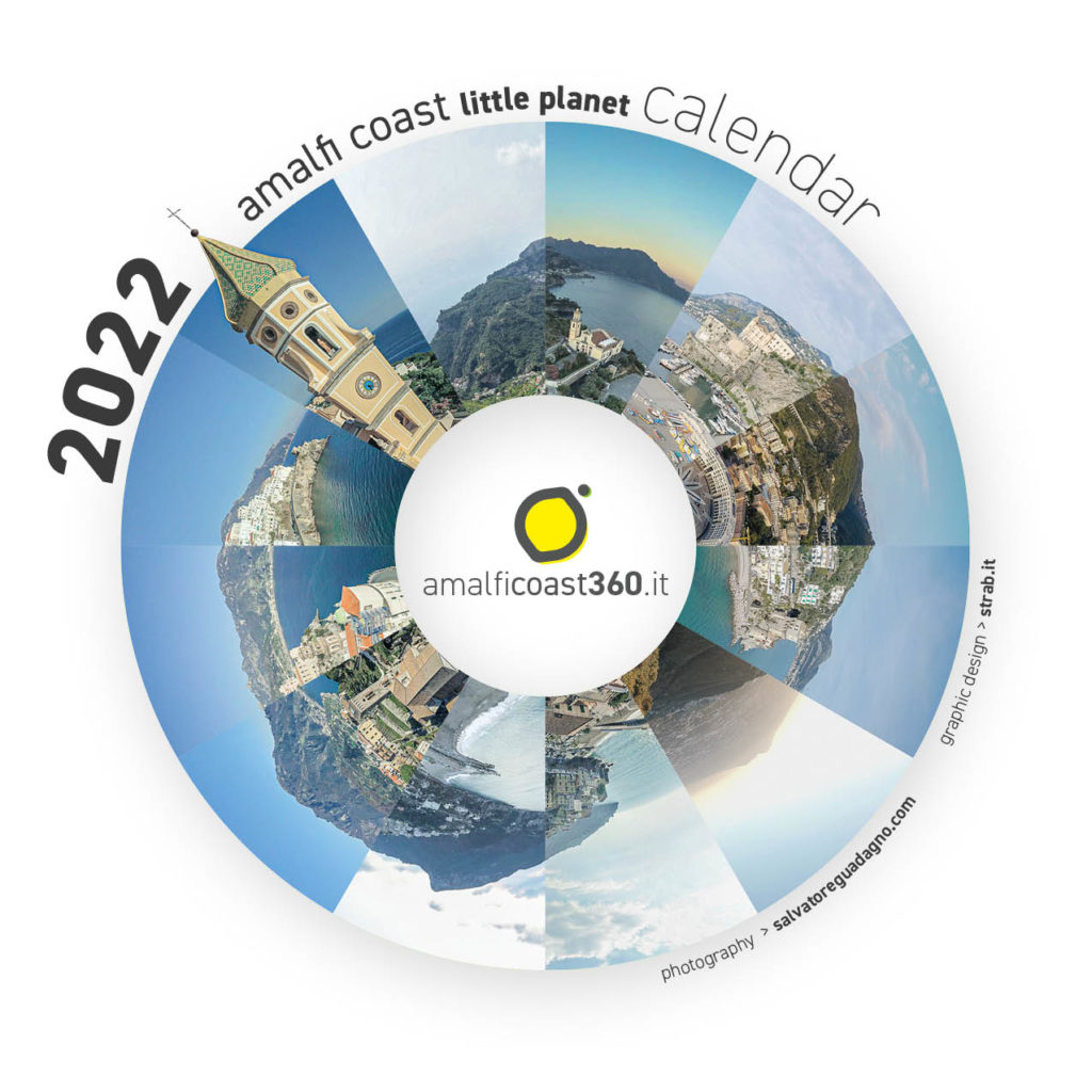 2022 calendar – Amalfi Coast 360 – Little planet aerial landscape